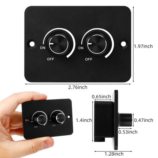 2 knob dimmer 12V 24V 5A led strip cv Dimmer for RVs Yachts